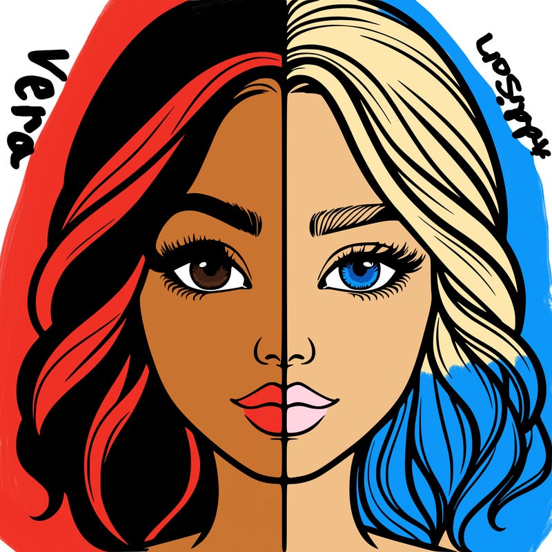 realistic girl split half