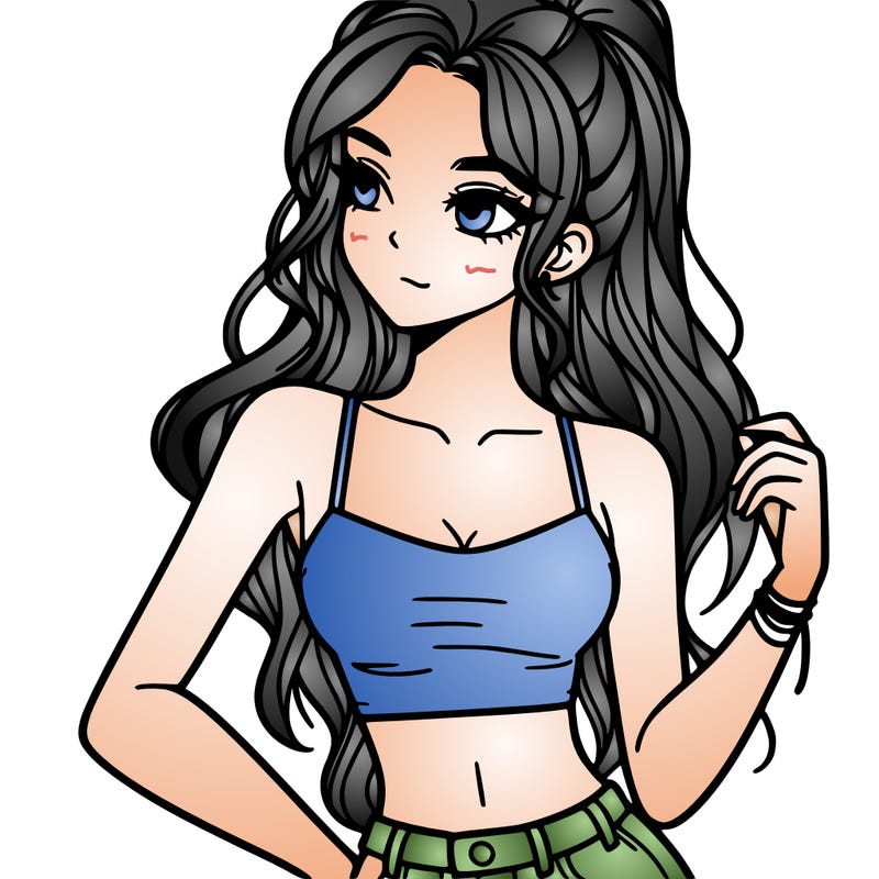girl in crop top