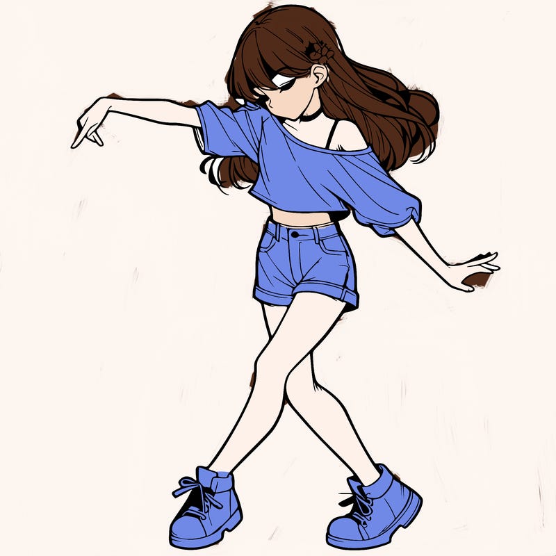 realistic girl danceing