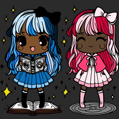 girl with a spell book