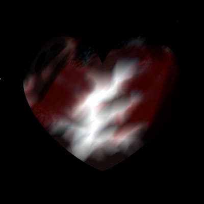 a blank heart