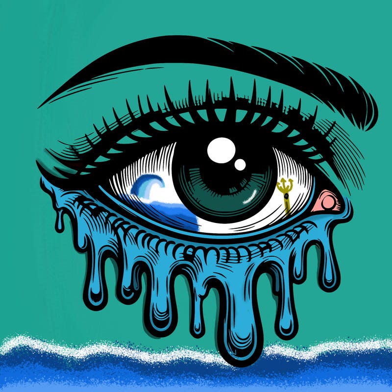 realistic eye with dripping