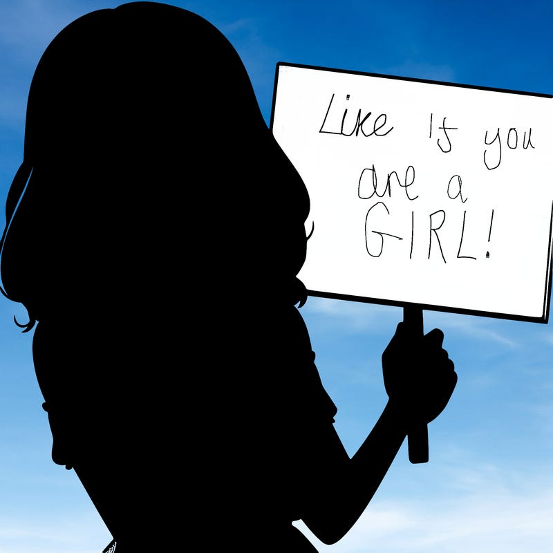 realistic pretty girl holding blank sign