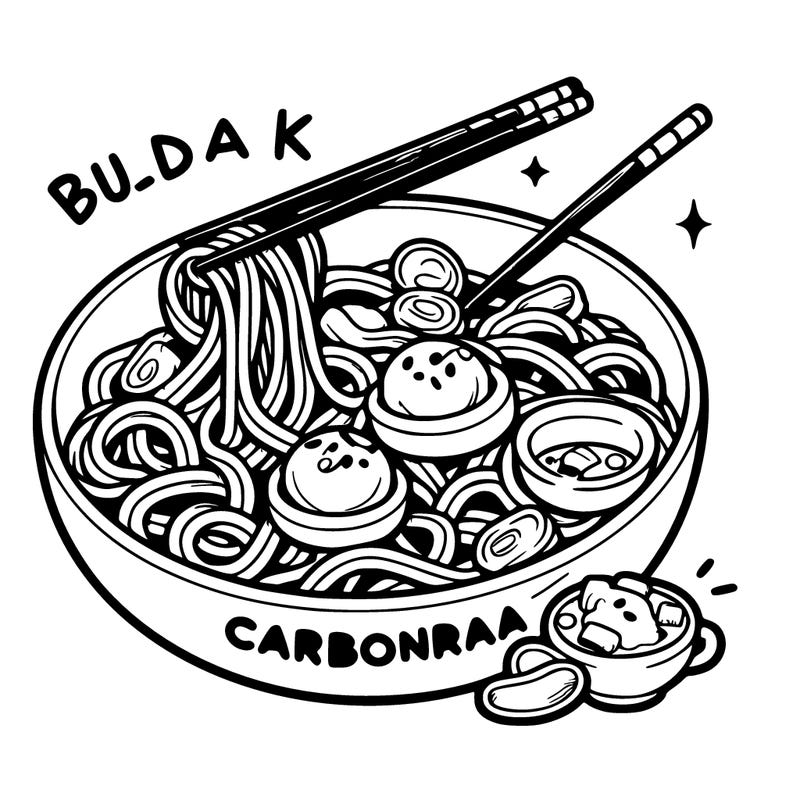 buldak carbonora noodles