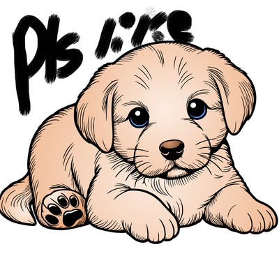 a cute realistic puppy