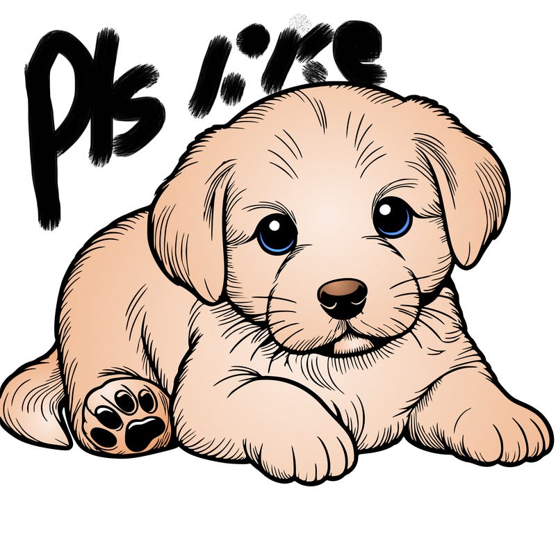 a cute realistic puppy