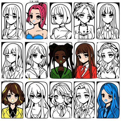 girls that look diffrent anime