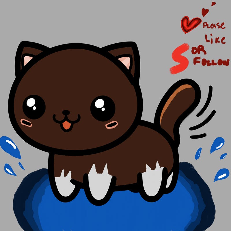 cute and playful cat easy to draw