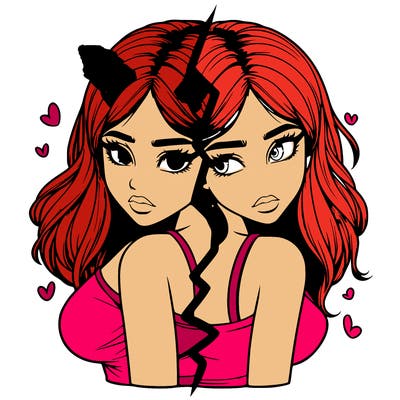 realistic girl split