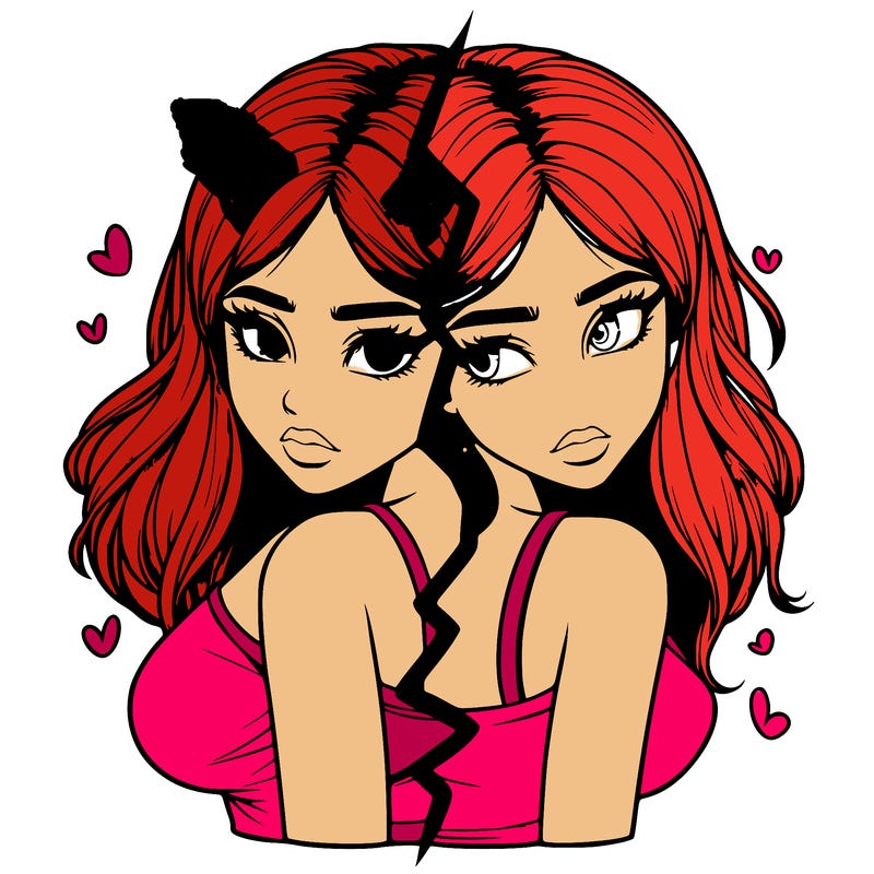 realistic girl split