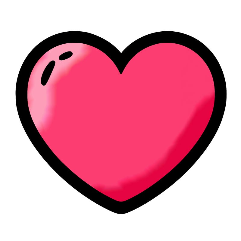 a blank heart