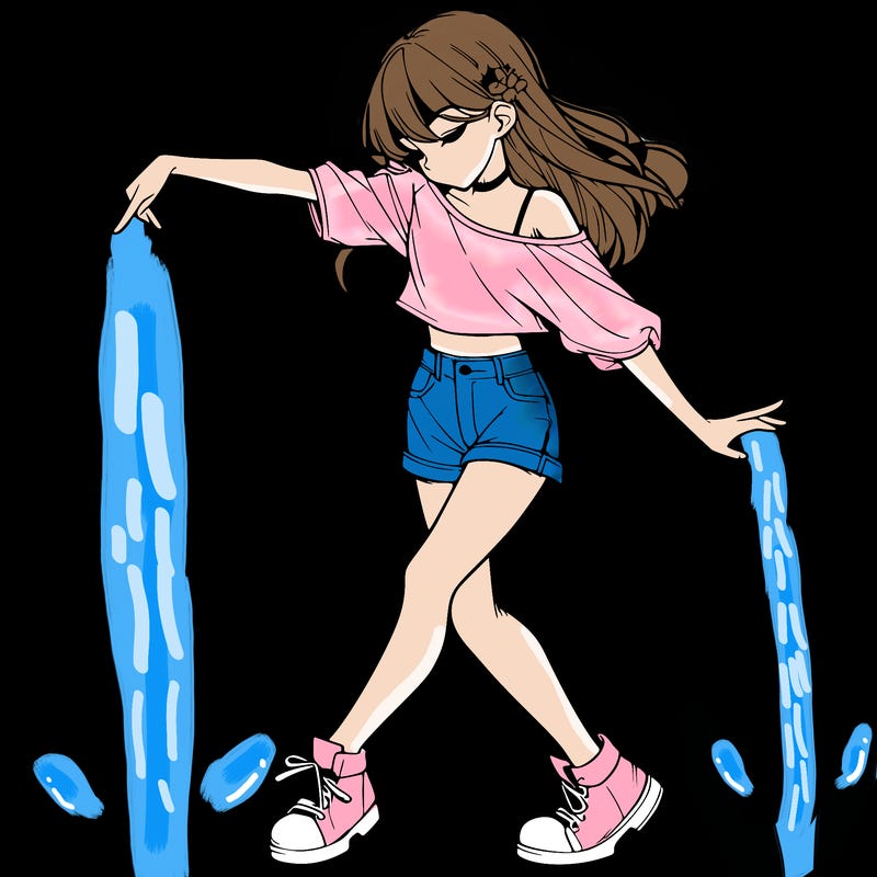 realistic girl danceing