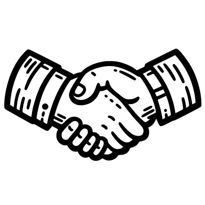 two hands shaking hands