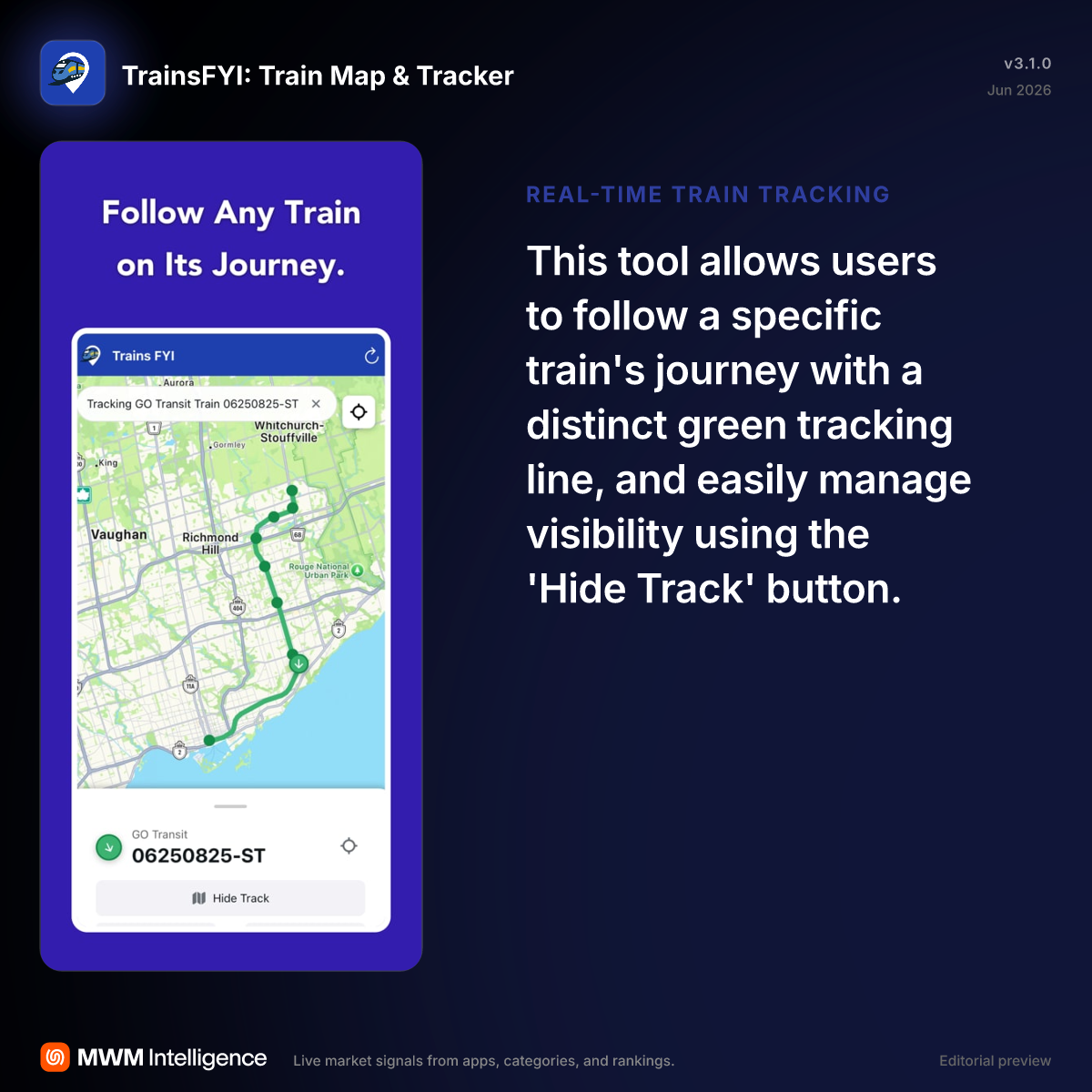 TrainsFYI: Train Map & Tracker - Navigation App | MWM