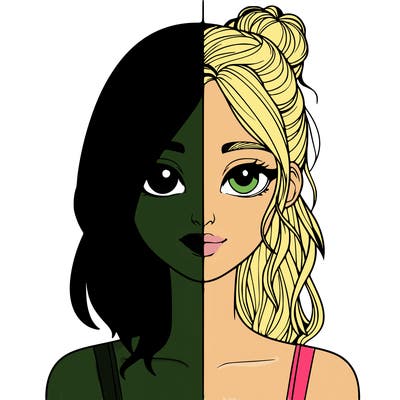 realistic girl split