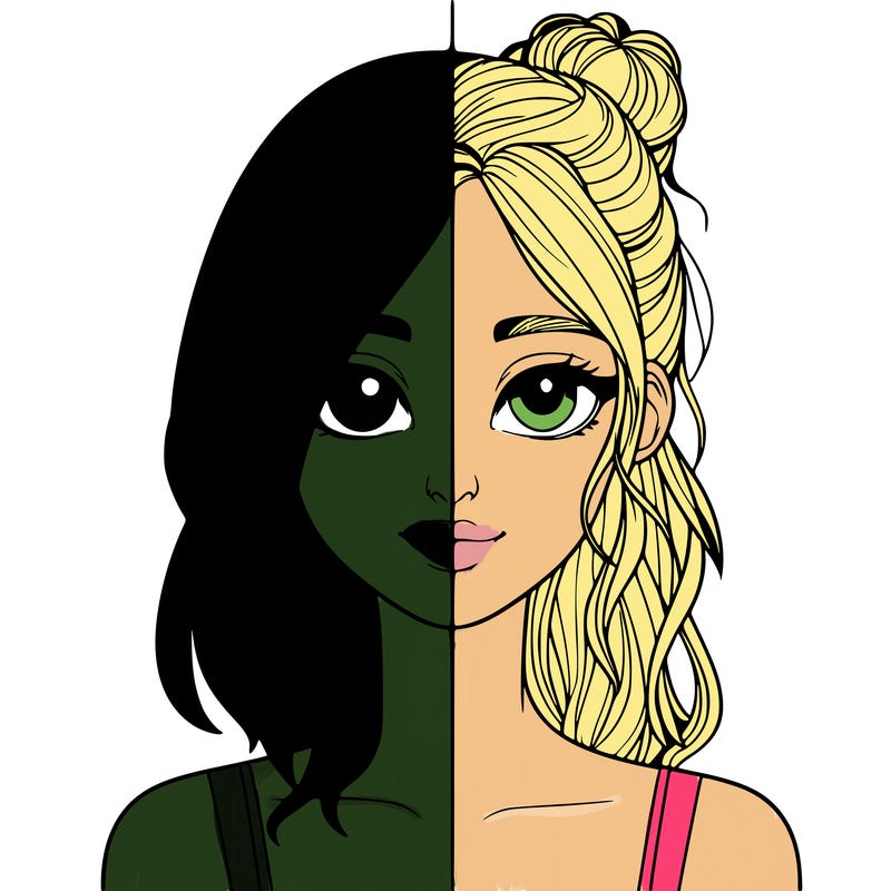 realistic girl split