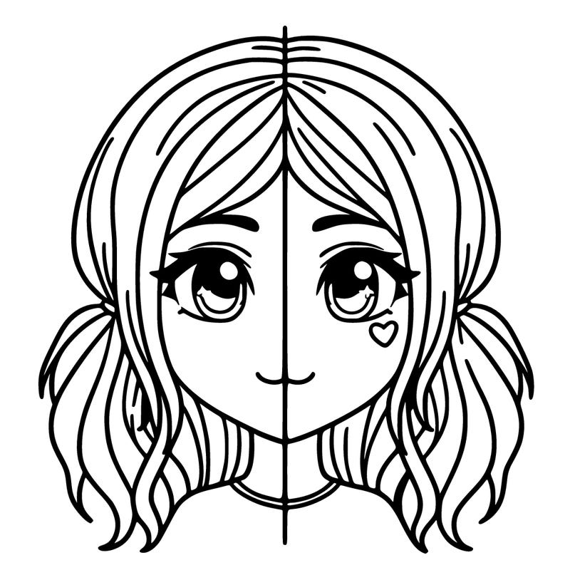 split girl just the face