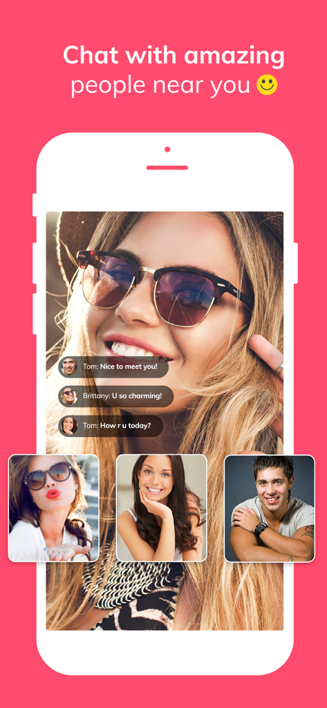 RedHotPie - Dating & Chat App - Chat interface of the RedHotPie dating app with user profiles and messages