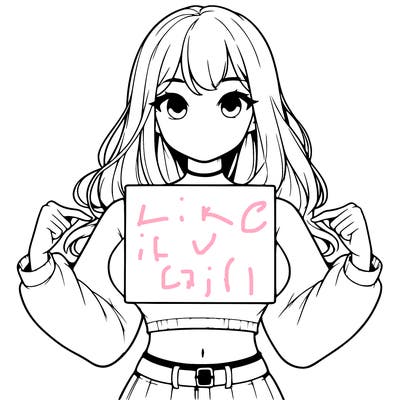 girl holding a blank sign in a long sleeve crop top