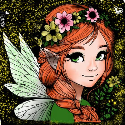 beautiful realistic fairy portrait