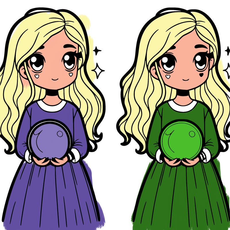 girl with a glowing orb