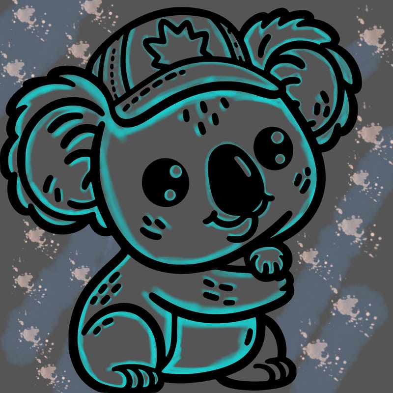a koala with the australian cap