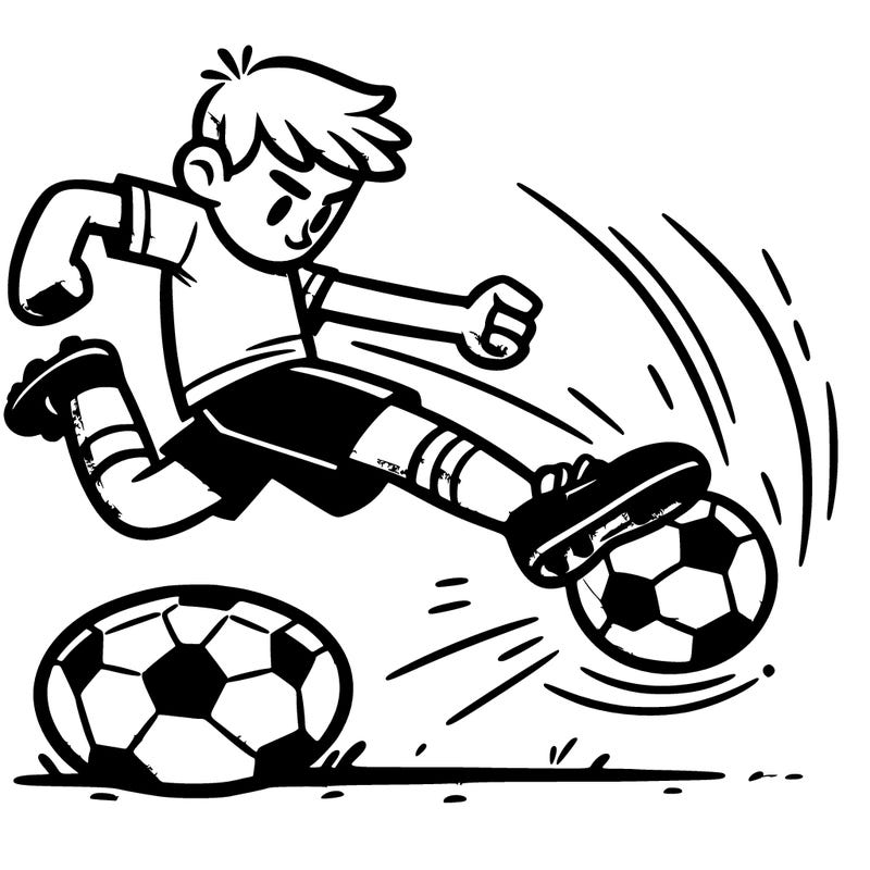 player strikes football