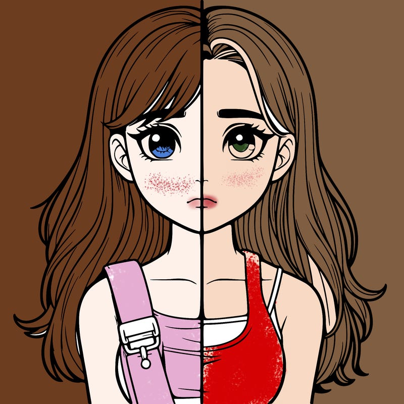 realistic girl split