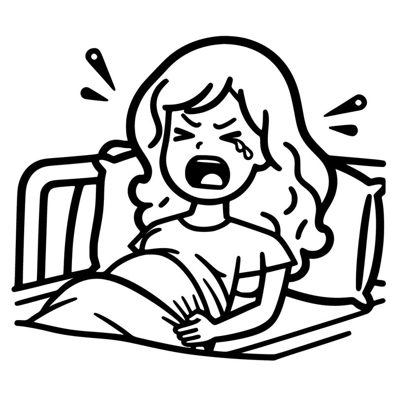 woman screaming because she is in labor