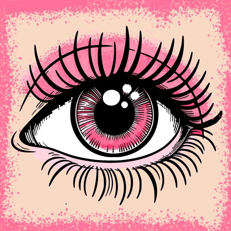 realistic eye without a pupil