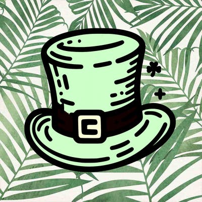 st patrick hat with thin lines