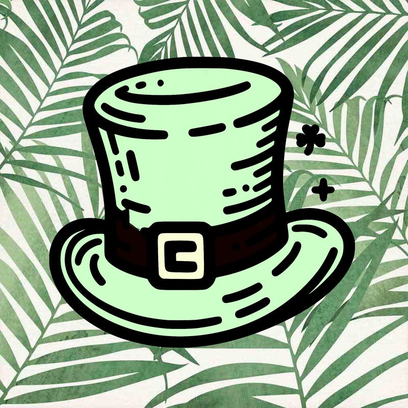 st patrick hat with thin lines