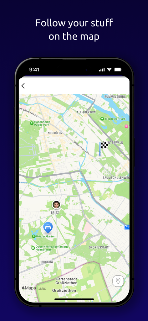 Tiptapp: Moves & Disposals - Tiptapp app interface showing real-time map tracking for moves and disposals