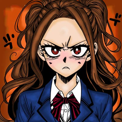a really mad realistic manga girl