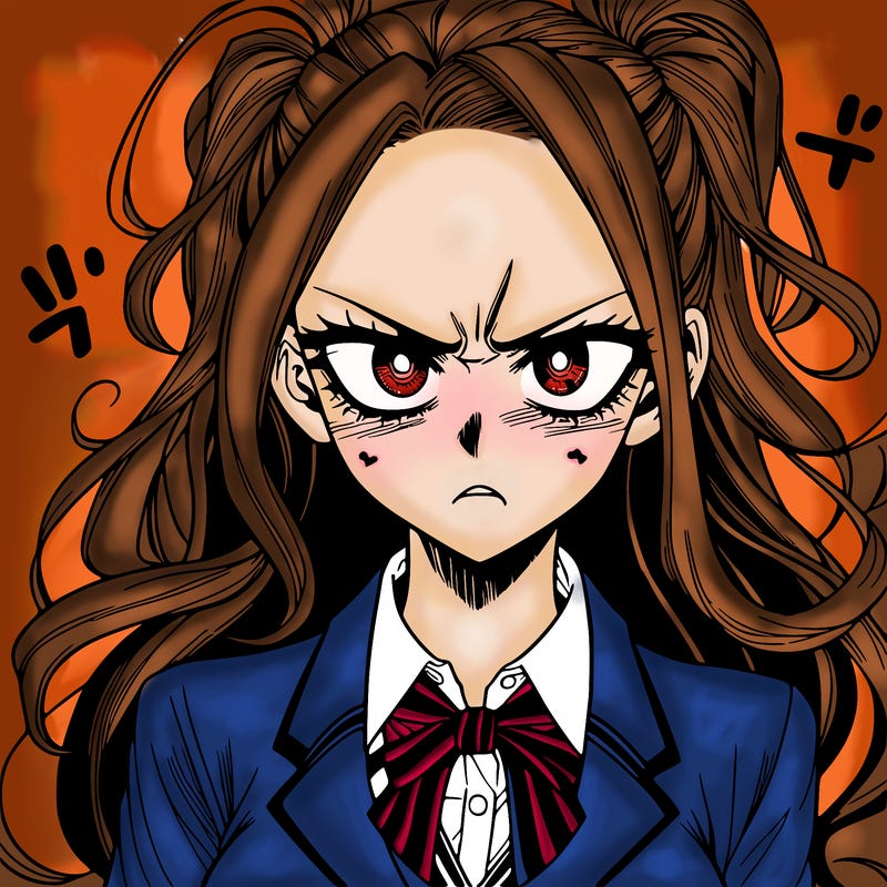 a really mad realistic manga girl