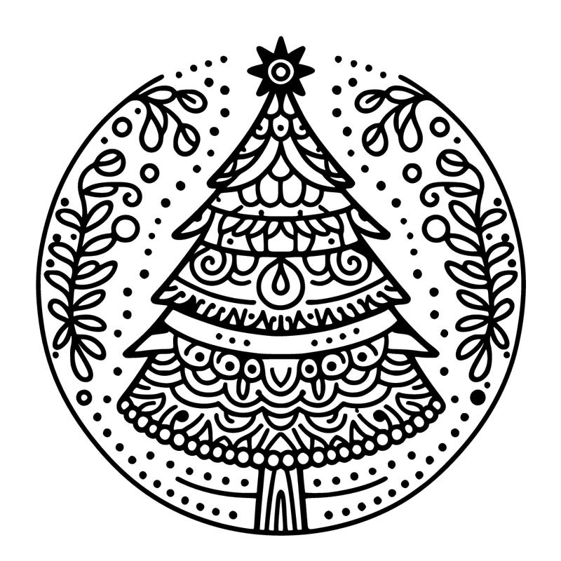 mandala sapin de noel