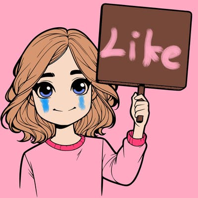 realistic girl holding up a sign