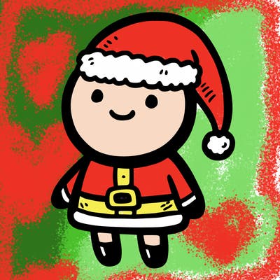 drawing of a christmas person