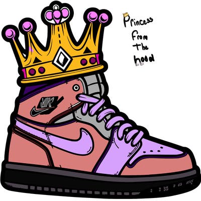 nike air jordan with crown on top