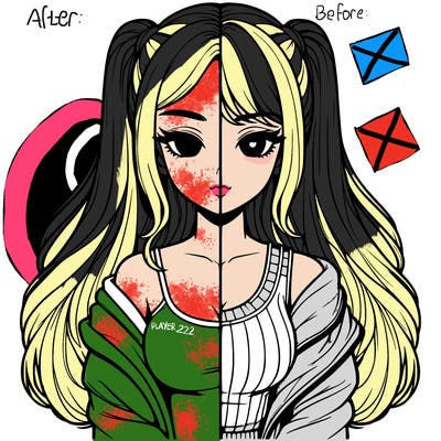 realistic girl split