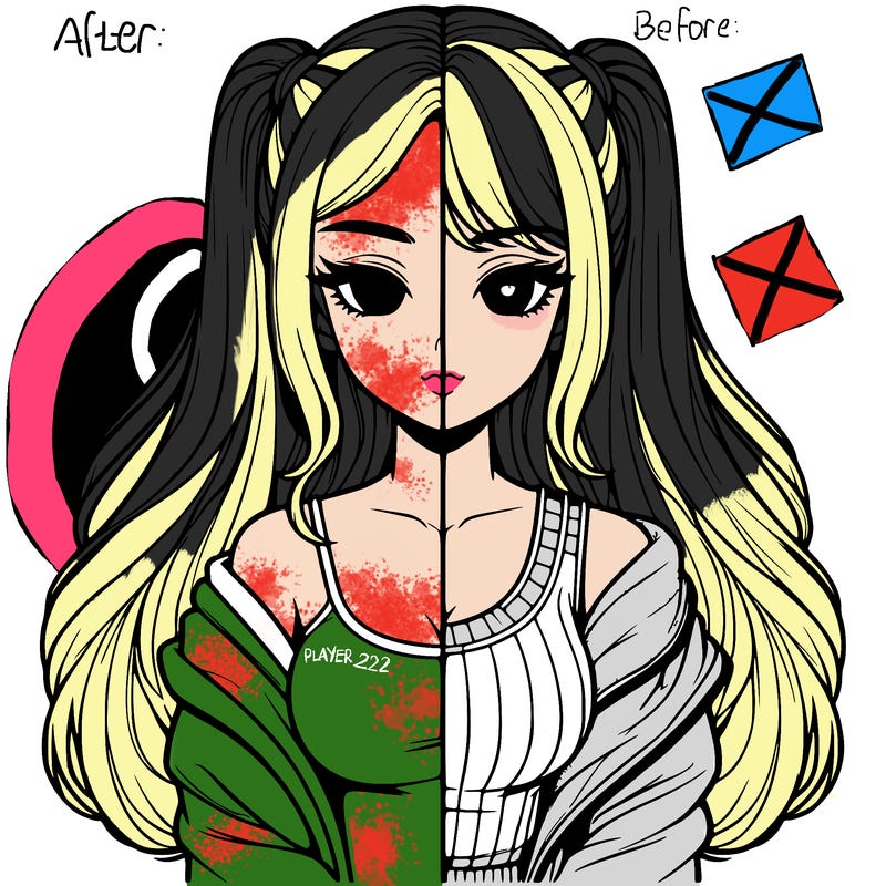 realistic girl split