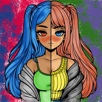 realistic girl split