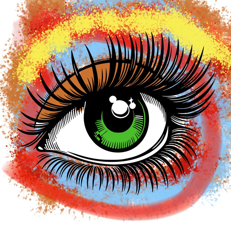 realistic eye long eylashes