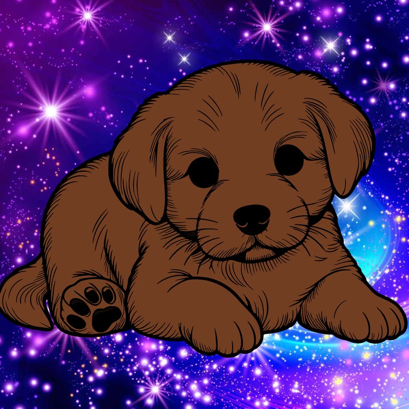 a cute realistic puppy