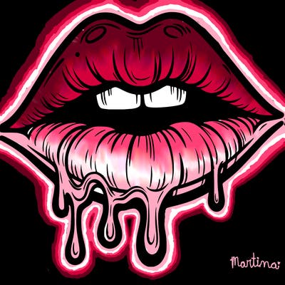 lips that look realistic and drip