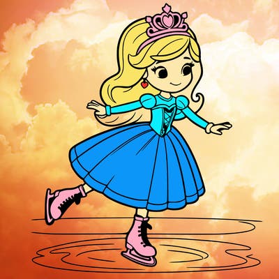 princess skating on ice