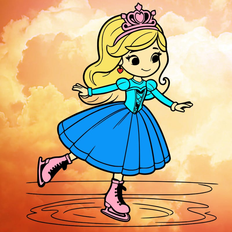 princess skating on ice