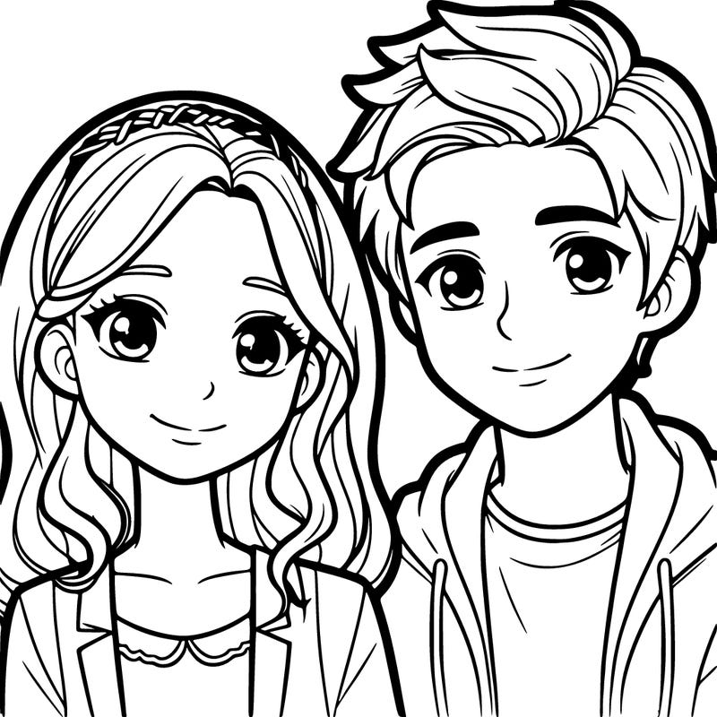 teenage girl and boy.