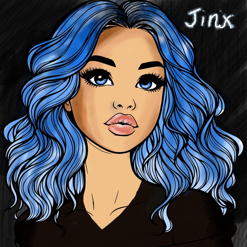 realistic girl with wavy hair and lips