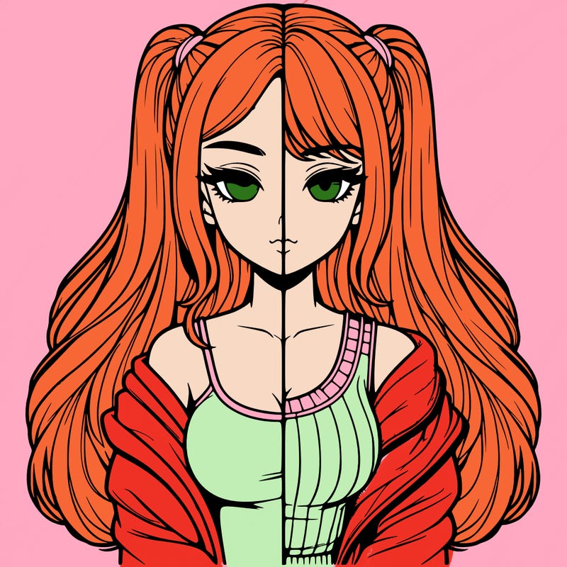 realistic girl split